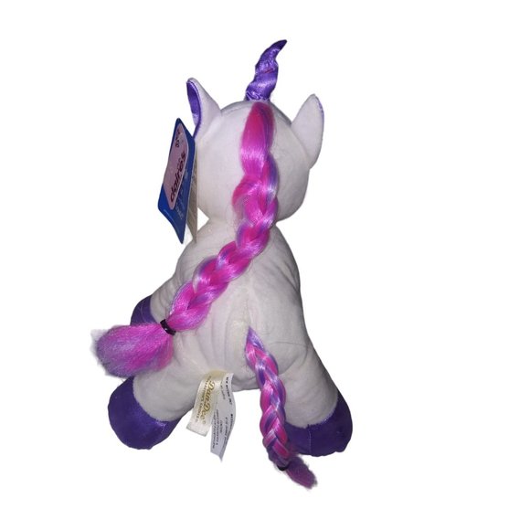 Claires Club Unicorn Play and Sound Stuffed Animal Glimmer Purple Feet Musical P - Picture 6 of 12